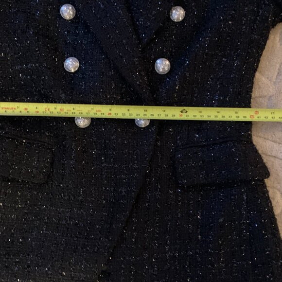 Dynamite Paloma Double Breast Blazer - Sparkling Black - Balmain Style - Picture 12 of 15